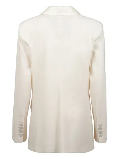 Antonelli Double-breasted Button Blazer In Neutral