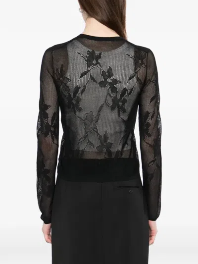 Less Jacquard Top In Black
