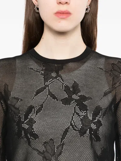 Less Jacquard Top In Black