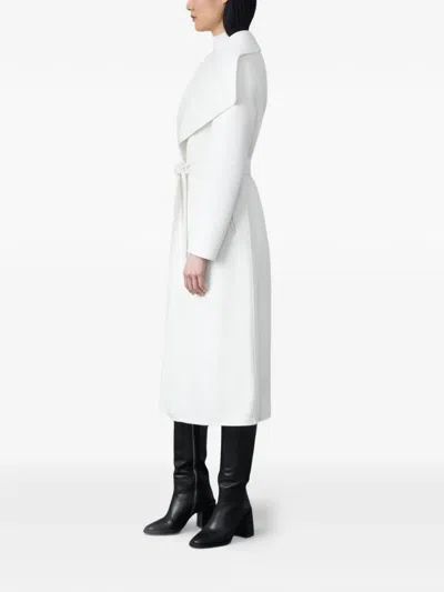Mackage Mai Wool Belted Wrap Coat In White