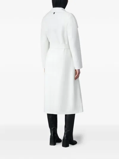 Mackage Mai Wool Belted Wrap Coat In White