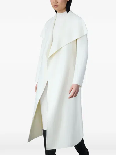 Mackage Mai Wool Belted Wrap Coat In White