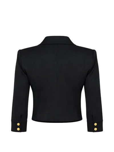 L'agence Coin Button Jacket In Black