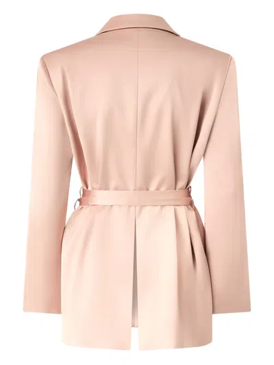 Pinko Belted Wrap Jacket In Neutral