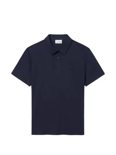 Lacoste Stretch Cotton Paris Regular Fit Polo Shirt In Navy Blue