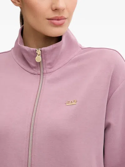 Ea7 Zip-up Sweatshirt In Pink
