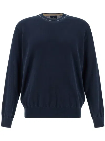 Paul & Shark Deep Navy Classic Cotton Sweater In Blue
