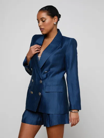 L'agence Cambrie Oversized Blazer In Blue