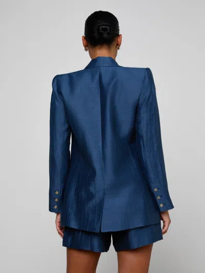 L'agence Cambrie Oversized Blazer In Blue