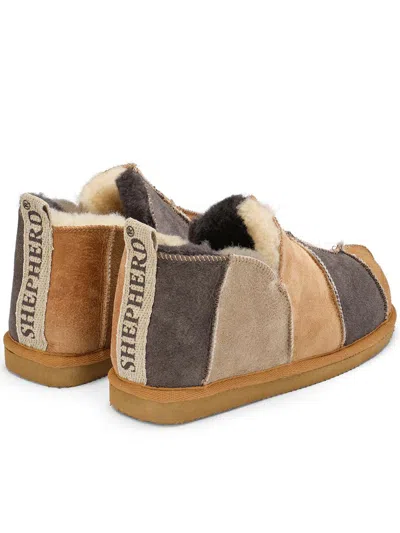 Shepherd Annie Patchwork-design Slip-on In Brown