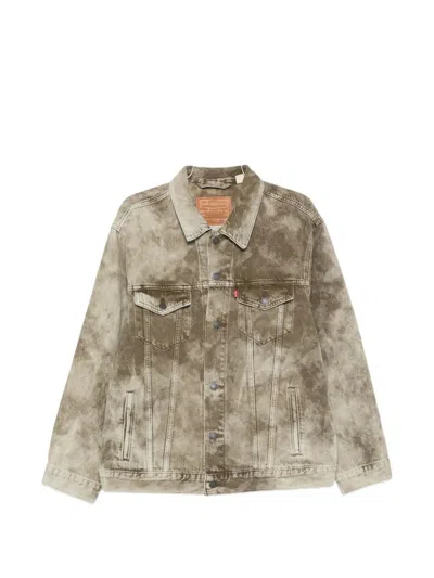 Levi's Logo-patch Jacket In Brown