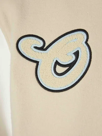 Off-white Logo-patch Bomber Jacket In Neutral