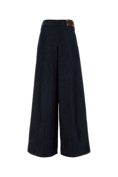 Dries Van Noten Indigo High-waisted Wide-leg Jeans With Exaggerated Length In Black