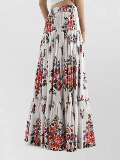 Dolce & Gabbana 'mazzo Di Fiori' Skirt In White