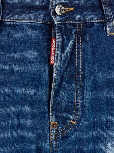Dsquared2 Belt Loop Jeans In Blue