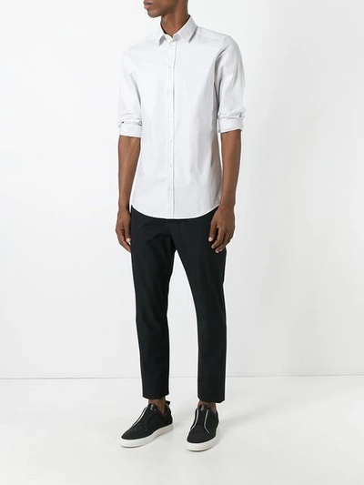 Shop Dolce & Gabbana Gold Fit Poplin Shirt In Grey