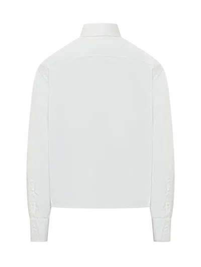 Off-white White Regular Logo Patch Shirt In White