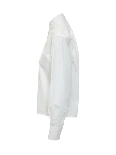 Off-white White Regular Logo Patch Shirt In White