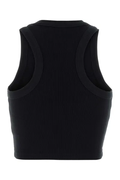 Givenchy Cotton Cropped Tank Top With Paris Print Clothing In Black