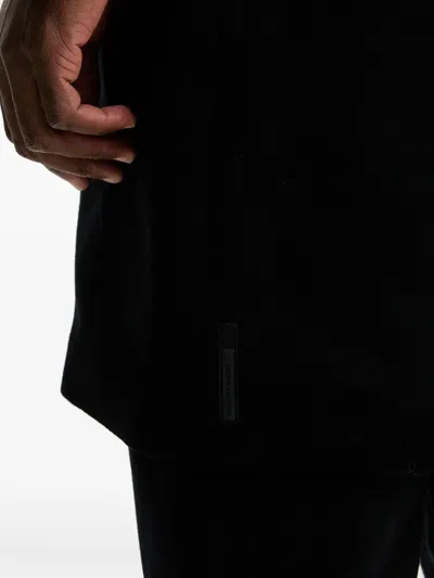 Armani Exchange Buttoned Coat In Black