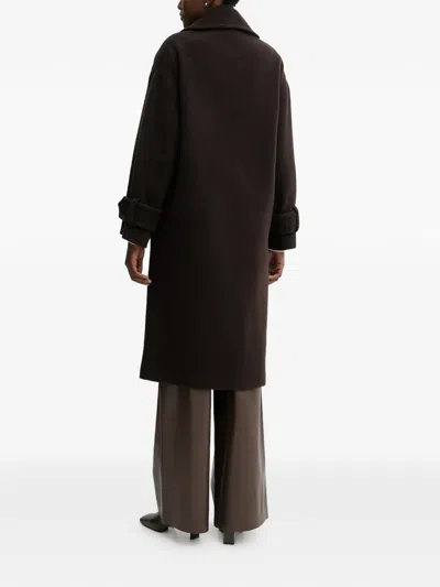 Sessun Double-breasted Coat In Brown