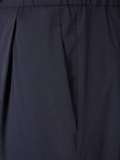 Herno Pleated Drawstring Trousers In Blue