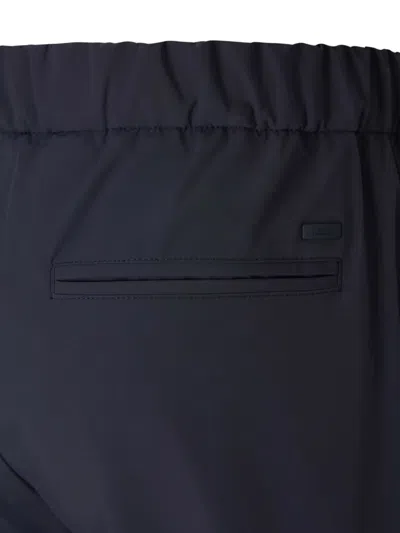 Herno Pleated Drawstring Trousers In Blue