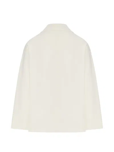 Max Mara Double-breasted Crêpe Jacket In White