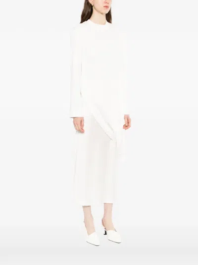 Litkovska Asymmetric-hem T-shirt In Neutral
