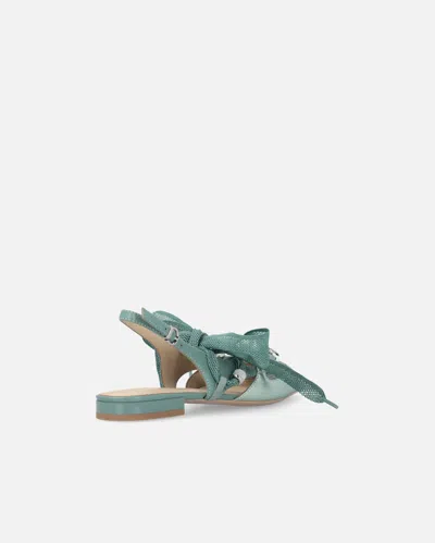 Pinko Bow Pointed Toe Slingback Pumps In Green