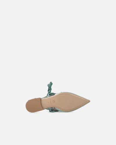 Pinko Bow Pointed Toe Slingback Pumps In Green
