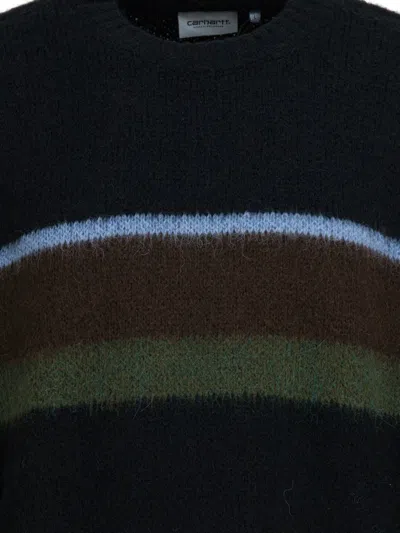 Carhartt Wip Merton Striped Pullover In Black