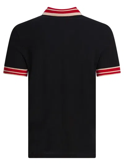 Valentino Garavani Cotton Short-sleeved Polo Shirt In Black
