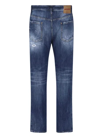 Dsquared2 Belt Loop Jeans In Blue