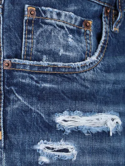 Dsquared2 Belt Loop Jeans In Blue