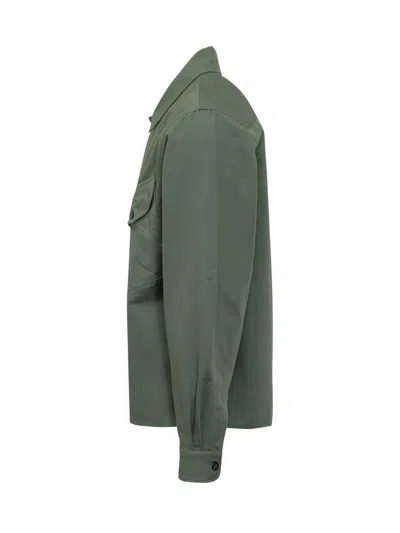Kenzo Green Regular Solid Shirt In Green