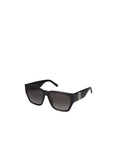 Marc Jacobs Eyewear Square Frame Sunglasses In Black