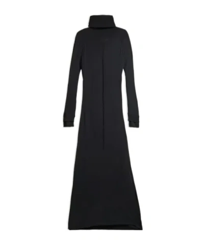 Y-3 Turtleneck Mesh-insert Dress In Multi