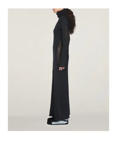 Y-3 Turtleneck Mesh-insert Dress In Multi
