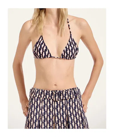 La Doublej Triangle Bikini Top Pesciolini In Multi