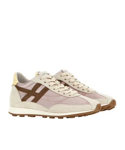 Hogan Athletic Suede And Technical Fabric Sneakers In White