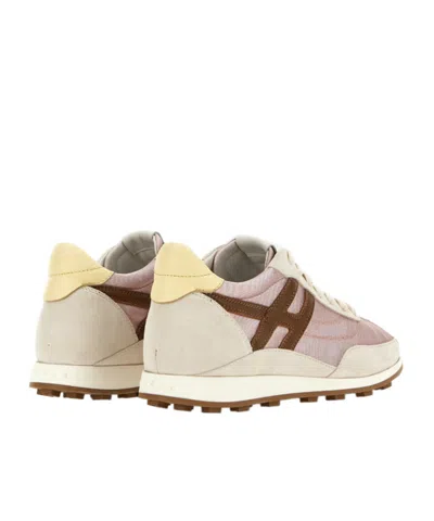 Hogan Athletic Suede And Technical Fabric Sneakers In White