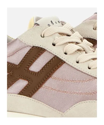 Hogan Athletic Suede And Technical Fabric Sneakers In White