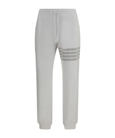 Thom Browne Solid Loopback Overdyed 4-bar Sweatpants In Gray