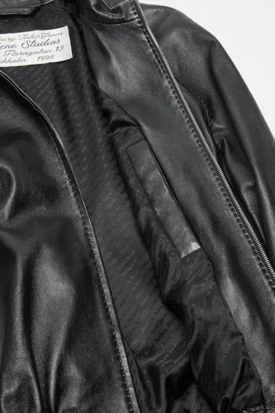 Acne Studios Full-zip Leather Jacket In Black