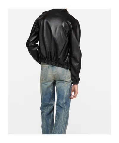 Acne Studios Full-zip Leather Jacket In Black