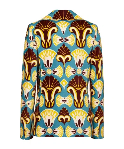 La Doublej Graphic-print Single-breasted Blazer In Multi