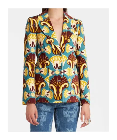 La Doublej Graphic-print Single-breasted Blazer In Multi