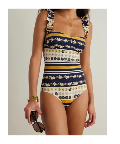 La Doublej Boop Open-back Printed Underwired Swimsuit In Multi