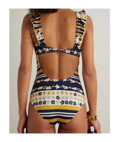 La Doublej Boop Open-back Printed Underwired Swimsuit In Multi